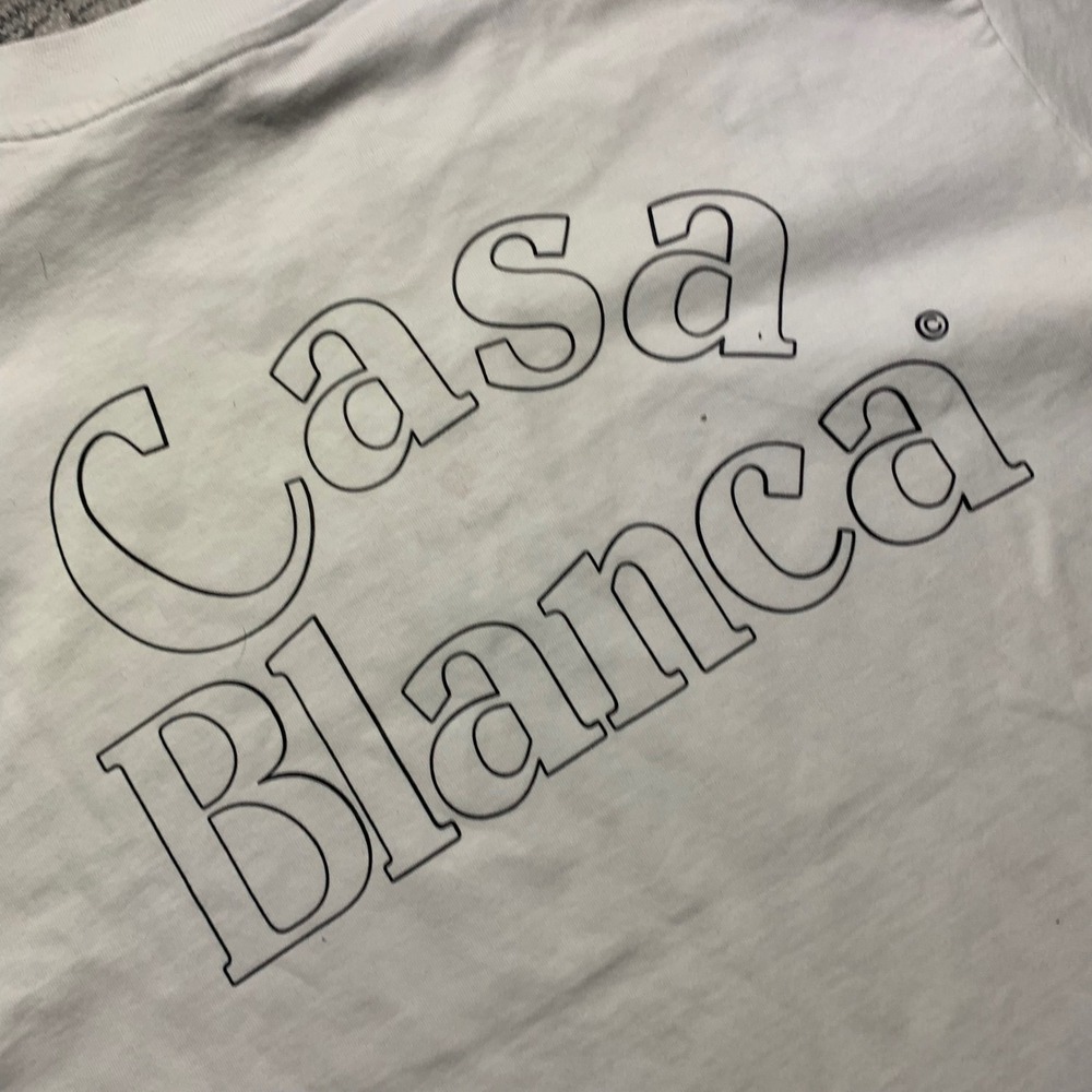 Casablanca Graphic T-Shirt Mens Medium White Excellent Short Sleeve Logo Tee - Picture 6 of 7